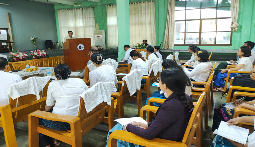 ပြန်ကြားရေးဝန်ကြီးဌာန၊ ပုံနှိပ်ရေးနှင့်ထုတ်ဝေရေးဦးစီးဌာန၊ ညွှန်ကြားရေးမှူးချုပ်နှင့် စာပေဗိမာန် အရာထမ်းများ တွေ့ဆုံခြင်းအခမ်းအနား 