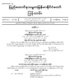 မြန်မာနိုင်ငံတော်ပြန်တမ်း အတွဲ (၇၀)၊ အမှတ် (၄၈)၊ ၂၀၁၇ ခုနှစ် ဒီဇင်ဘာလ ၁ ရက် ထုတ် စာစောင်ကို စာပေဗိမာန်စာအုပ် အရောင်းဆိုင်တွင် ဝယ်ယူရရှိနိုင်ပြီ