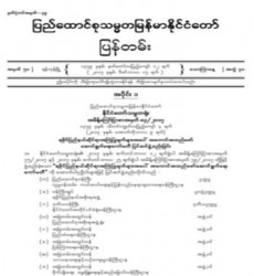 မြန်မာနိုင်ငံတော်ပြန်တမ်း အတွဲ (၇၀)၊ အမှတ် (၅၀)၊ ၂၀၁၇ ခုနှစ် ဒီဇင်ဘာလ ၁၅ ရက် ထုတ် စာစောင်ကို စာပေဗိမာန်စာအုပ် အရောင်းဆိုင်တွင် ဝယ်ယူရရှိနိုင်ပြီ