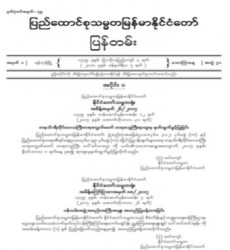  မြန်မာနိုင်ငံတော်ပြန်တမ်း အတွဲ (၇၁)၊ အမှတ် (၁)၊ ၂၀၁၈ ခုနှစ် ဇန်နဝါရီလ ၅ ရက် ထုတ် စာစောင်ကို စာပေဗိမာန်စာအုပ် အရောင်းဆိုင်တွင် ဝယ်ယူရရှိနိုင်ပြီ