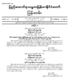 မြန်မာနိုင်ငံတော်ပြန်တမ်း အတွဲ (၇၁)၊ အမှတ် (၂၁)၊ ၂၀၁၈ ခုနှစ် မေလ ၂၅ ရက်ထုတ် စာစောင်ကို စာပေဗိမာန်စာအုပ် အရောင်းဆိုင်တွင် ဝယ်ယူရရှိနိုင်ပြီ